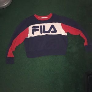 navy fila sweatshirt. PERFECT CONDITION!